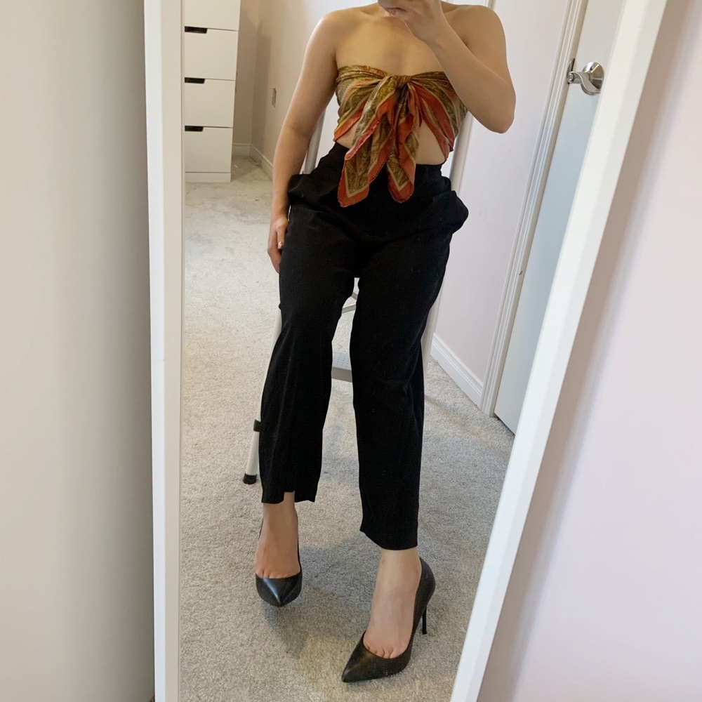 Vintage scarf | silky brown colour